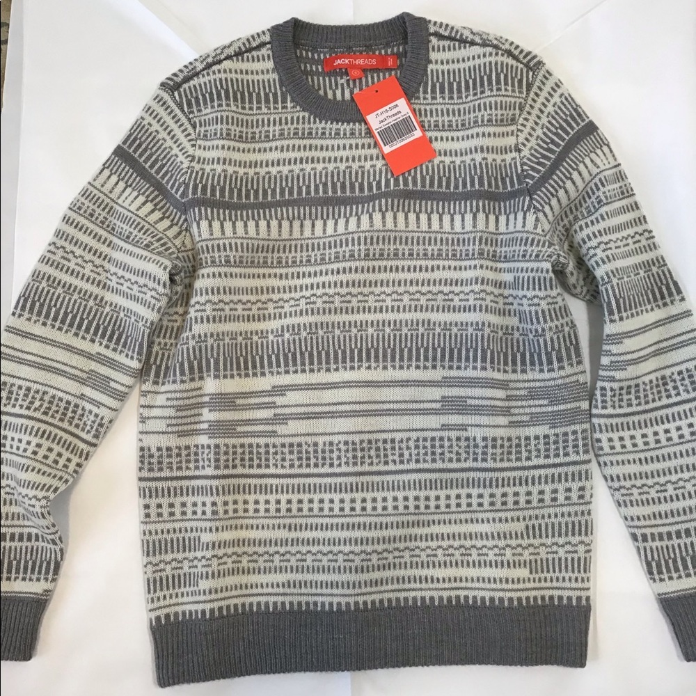 NWT Jack Threads Grey Marled Sweater RARE!